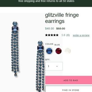 COPY - Kate Spade Glitzville Fringe Earrings (Blu…